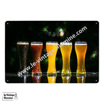 Plaque Métal Assortiment Bières