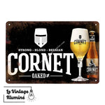 Plaque métal Bière Cornet