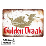 Plaque métal Bière Gulden Draak