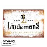 Plaque métal Bière Lindemans