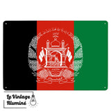 Plaque métal Drapeau Afghanistan