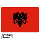 Plaque métal Drapeau Albanie