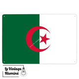 Plaque métal Drapeau Algérie