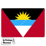 Plaque métal Drapeau Antigua-et-Barbuda