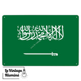 Plaque métal Drapeau Arabie Saoudite