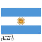 Plaque métal Drapeau Argentine