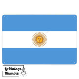 Plaque métal Drapeau Argentine