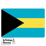 Plaque métal Drapeau Bahamas