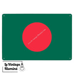 Plaque métal Drapeau Bangladesh