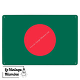 Plaque métal Drapeau Bangladesh