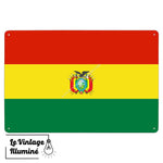 Plaque métal Drapeau Bolivie