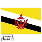 Plaque métal Drapeau Brunei