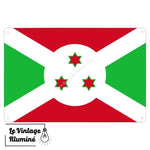 Plaque métal Drapeau Burundi