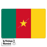 Plaque métal Drapeau Cameroun