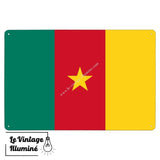 Plaque métal Drapeau Cameroun