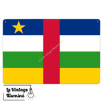 Plaque métal Drapeau Centrafrique (République centrafricaine)