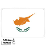 Plaque métal Drapeau Chypre