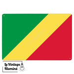 Plaque métal Drapeau Congo (République du Congo)