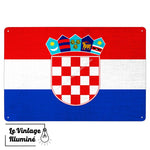 Plaque métal Drapeau Croatie