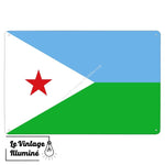 Plaque métal Drapeau Djibouti