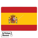 Plaque métal Drapeau Espagne