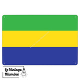 Plaque métal Drapeau Gabon