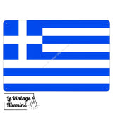 Plaque métal Drapeau Grèce