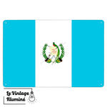 Plaque métal Drapeau Guatemala