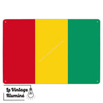 Plaque métal Drapeau Guinée