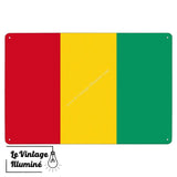 Plaque métal Drapeau Guinée