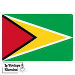 Plaque métal Drapeau Guyana