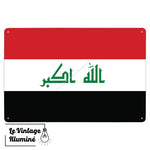 Plaque métal Drapeau Irak