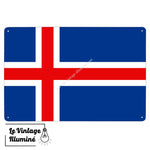 Plaque métal Drapeau Islande