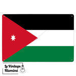 Plaque métal Drapeau Jordanie