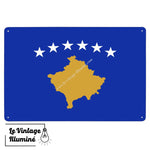 Plaque métal Drapeau Kosovo