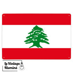 Plaque métal Drapeau Liban