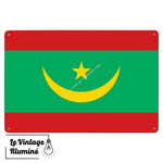 Plaque métal Drapeau Mauritanie