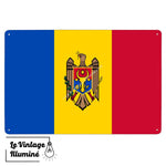 Plaque métal Drapeau Moldavie