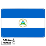 Plaque métal Drapeau Nicaragua