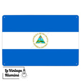 Plaque métal Drapeau Nicaragua