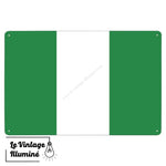 Plaque métal Drapeau Nigeria