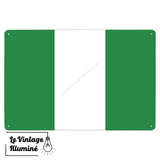 Plaque métal Drapeau Nigeria