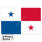 Plaque métal Drapeau Panama