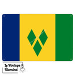 Plaque métal Drapeau Saint-Vincent-et-les-Grenadines