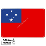 Plaque métal Drapeau Samoa