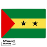 Plaque métal Drapeau Sao Tomé-et-Principe