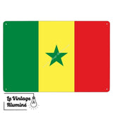 Plaque métal Drapeau Sénégal