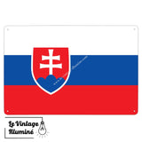 Plaque métal Drapeau Slovaquie