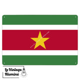 Plaque métal Drapeau Suriname