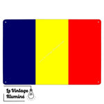 Plaque métal Drapeau Tchad